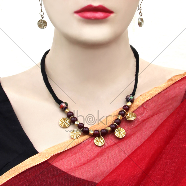 Dhokra Twirl- glass Avanti Set